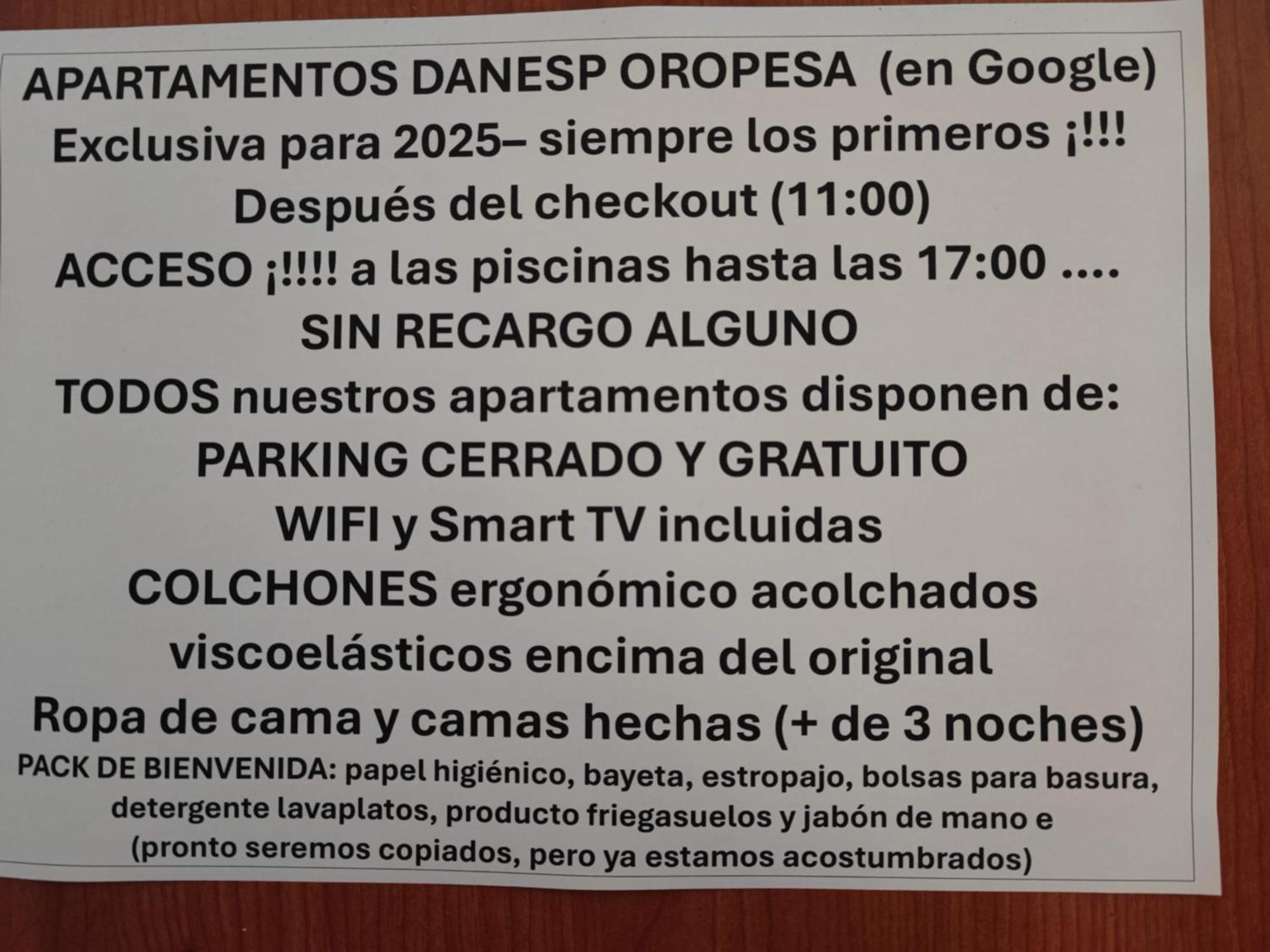 אורופסה דל מר Apartamentos Danesp-Playa De Les Amplaries Marina Dor- Frontales Al Mar מראה חיצוני תמונה